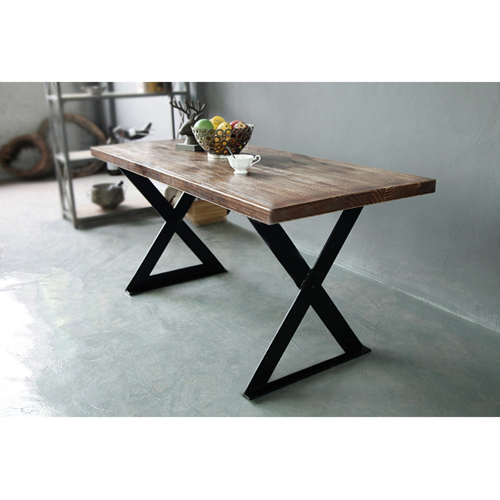 Set of 2 Metal Table or Bench Legs Frames X-Shape Steel Base Stands 40x30CM