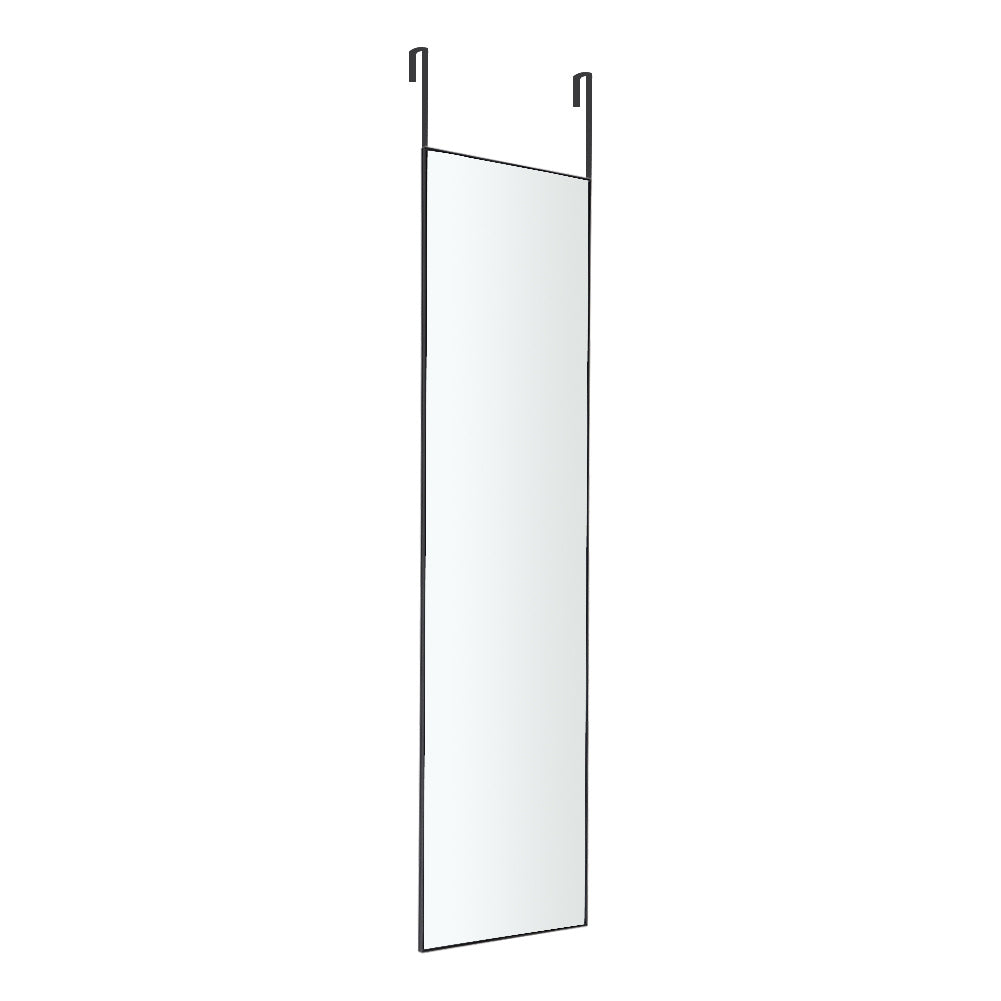 Metal Frame Over the Door Full Length Mirror Black