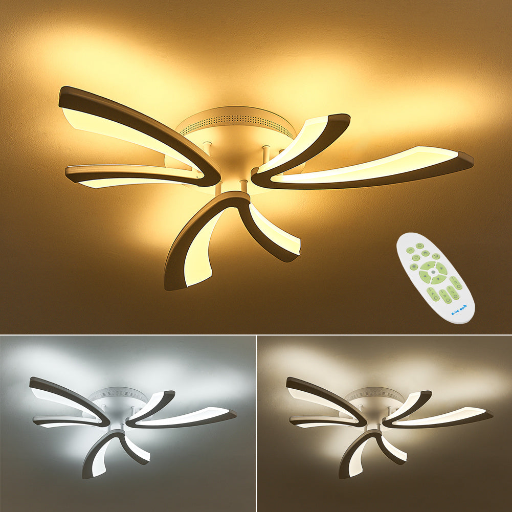 Modern V Shape LED Ceiling Light 3 Head Dimmable