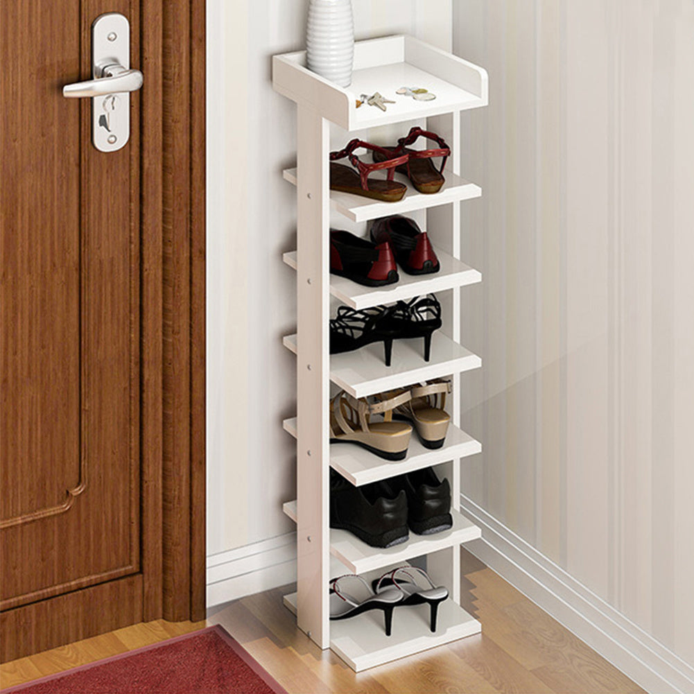 7 Tier Shoe Rack Organizer, White
