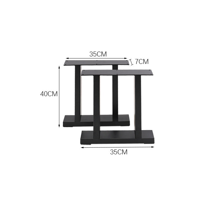 Set of 2 Metal Table Bench Legs Frames II-Shape Steel Base Stands
