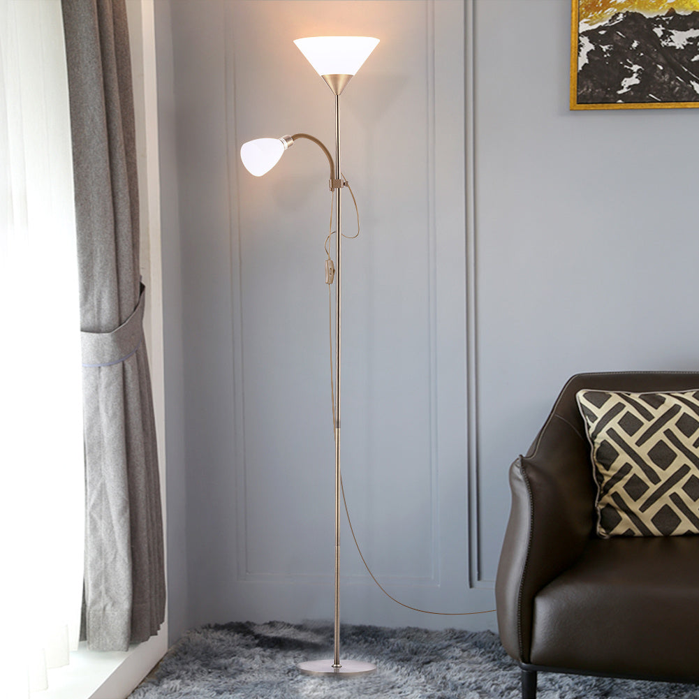 175CM Mother and Child Adjustable Floor Reading Lamp, Bronze