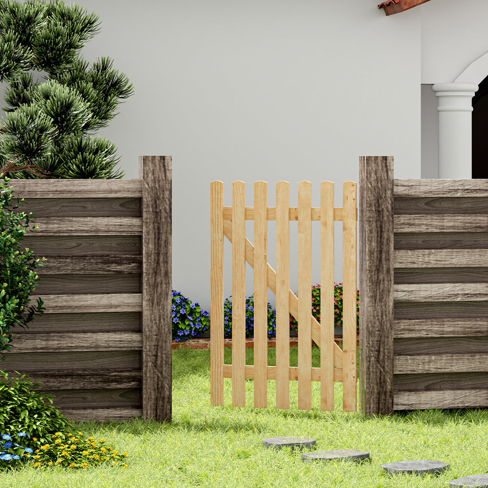 120cm Garden Wood Fence Gate with Latch