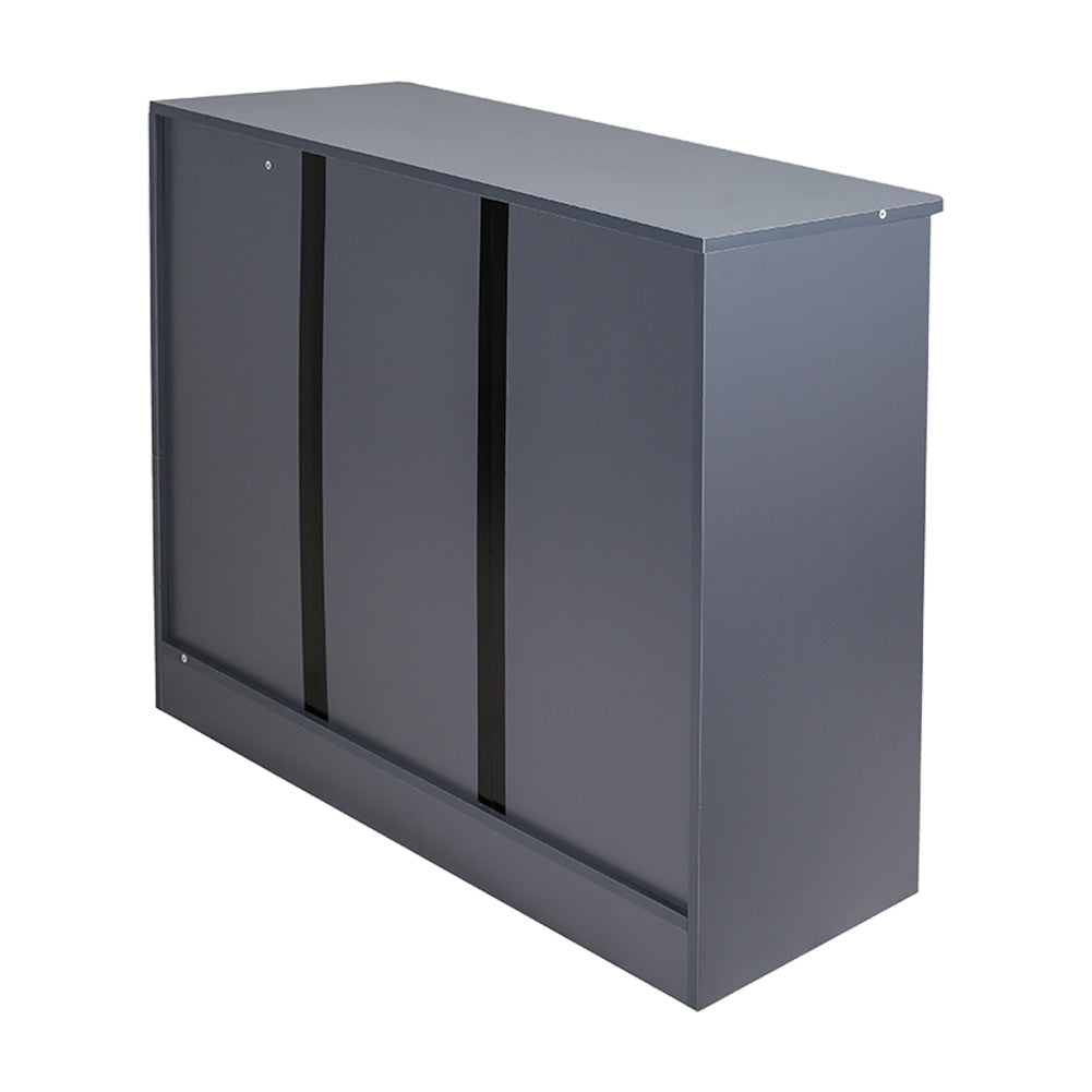 Grey Sideboard Cabinet with Open Shelves