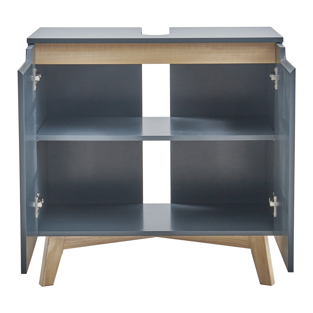 Grey Freestanding Under Sink Storage Cabinet