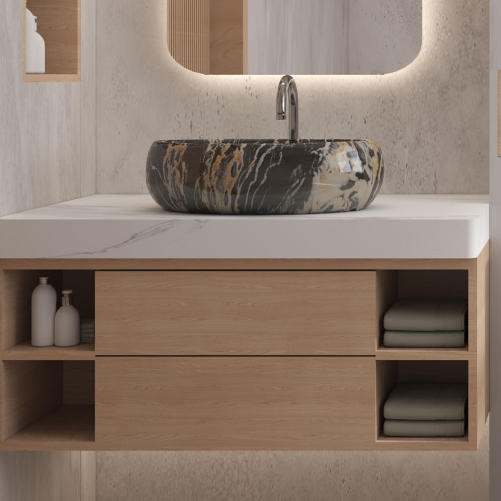 Modern Oval Ceramic Bathroom Vessel Sink