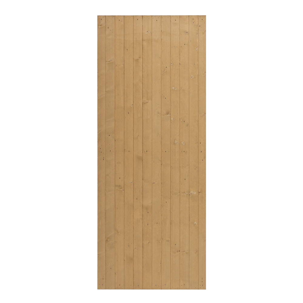 Garden Flat Top Pine Door Kit with Deadbolt