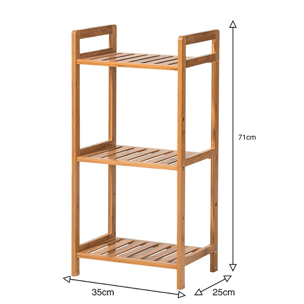 3 Tier Wood Bookcase Display Stand, 71x35x25CM
