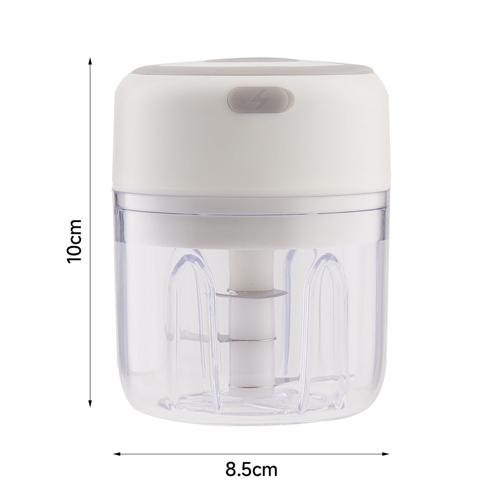 White 30W Electric Wireless Kitchen Garlic Chopper