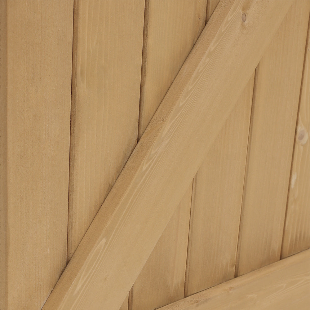 Garden Flat Top Pine Door Kit with Deadbolt