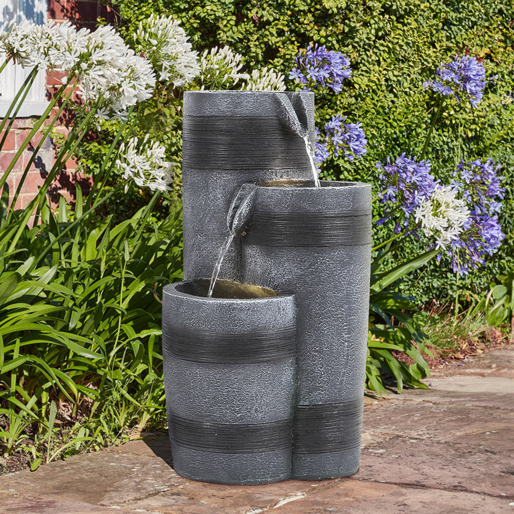 3 Tier Bowl Outdoor Solar Powered Water Fountain Decor