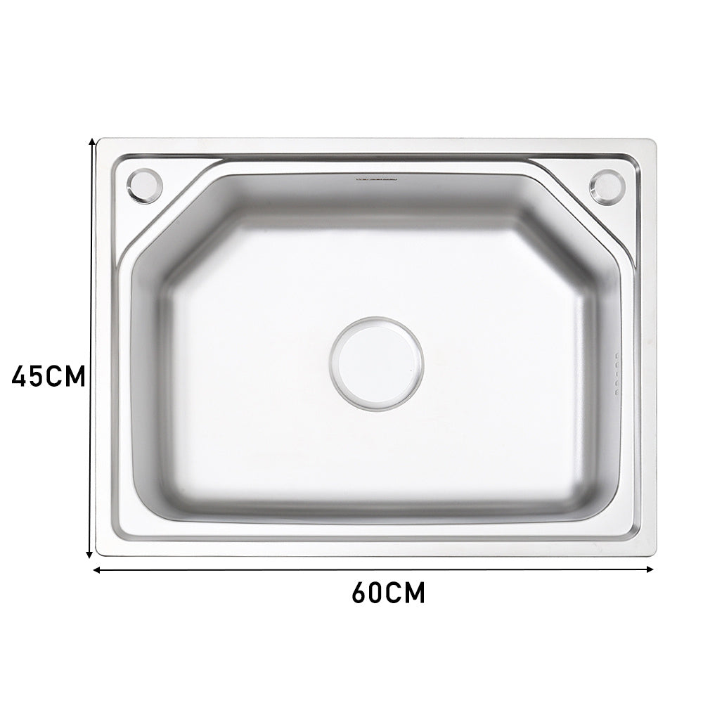 Stainless Steel Topmount Square Stainless Steel Inset Catering Single Kitchen Sink
