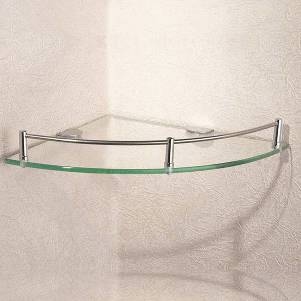 Corner Glass Shower Storage Shampoo Holder, 25x25CM