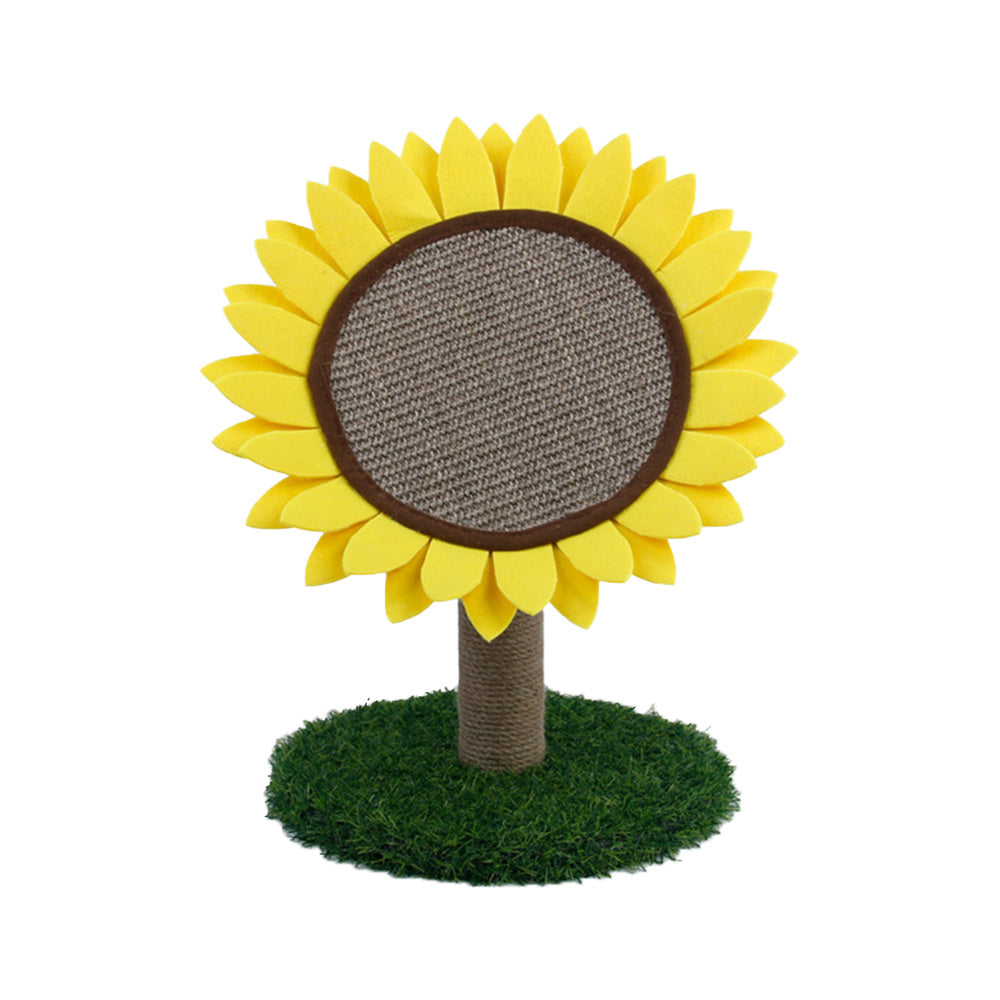 Sisal Cat Scratching Board Sunflower Shape Durable Scratcher Toy