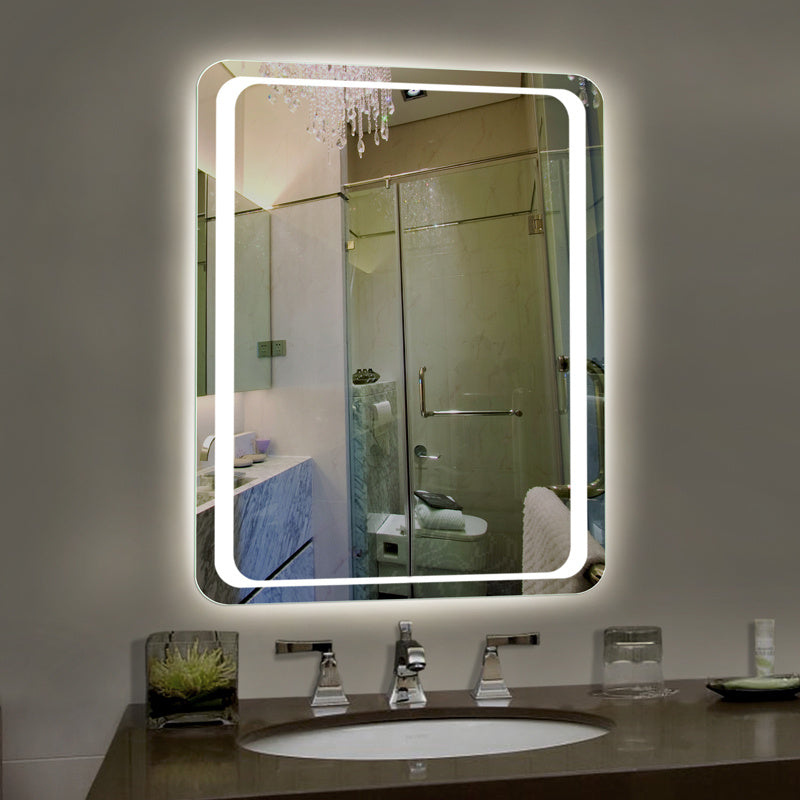 LED Illuminated Anti-fog Wall Mounted Mirror with CE Driver for Bathroom, 800x600MM
