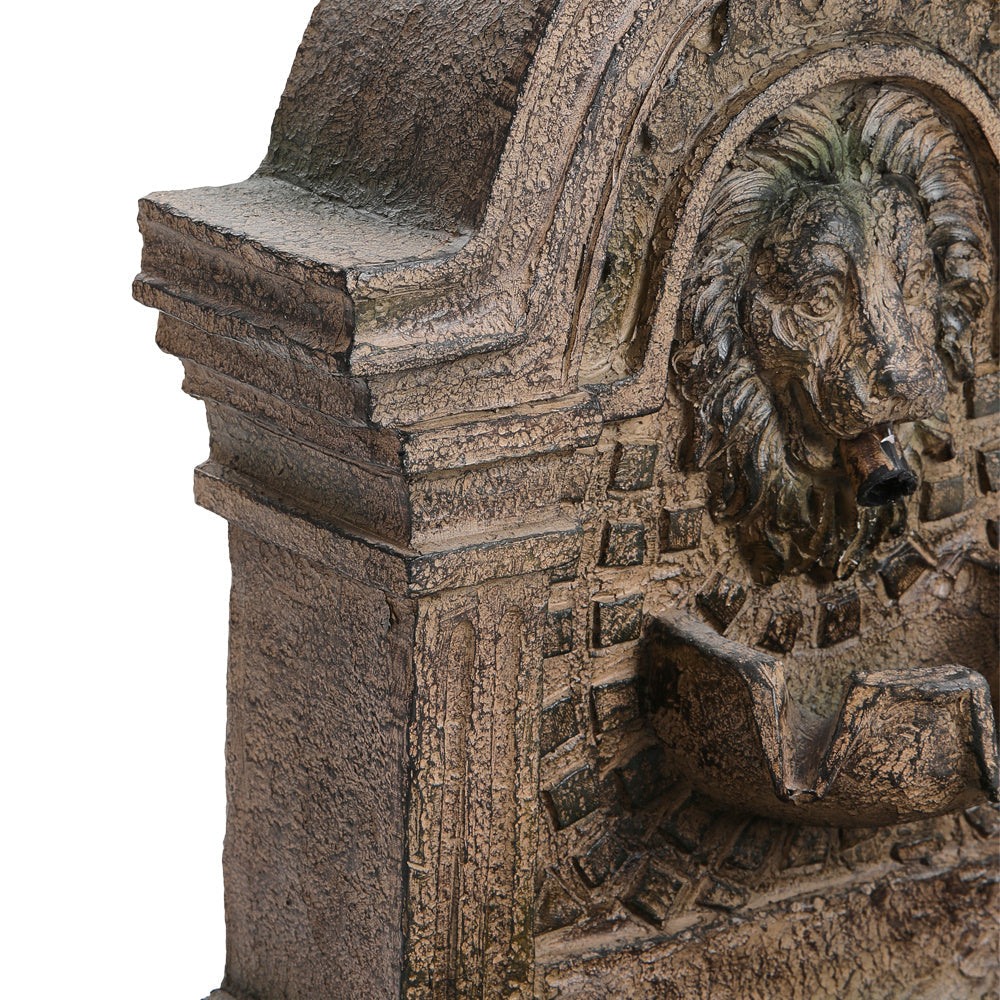 Outdoor Solar Powered Lion Water Fountain Decor