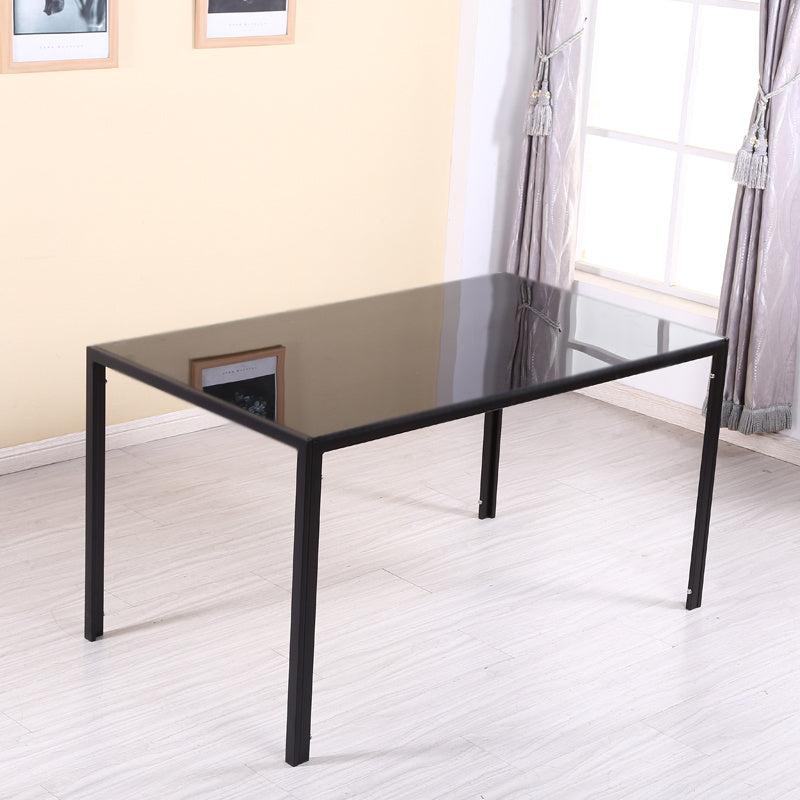 1.2M Black Glass Dining Table