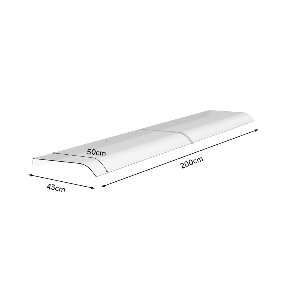 200x50cm Transparent Awning Window Door Canopy