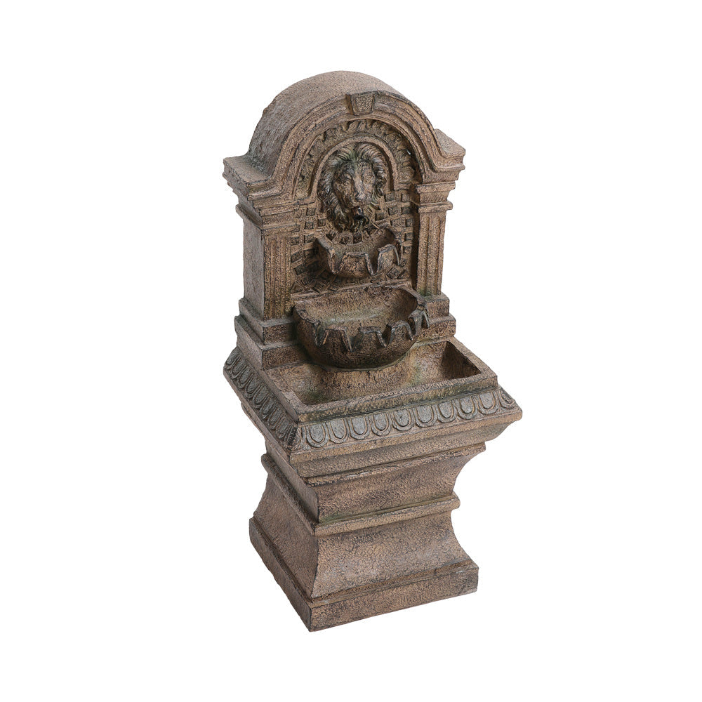 Outdoor Solar Powered Lion Water Fountain Decor