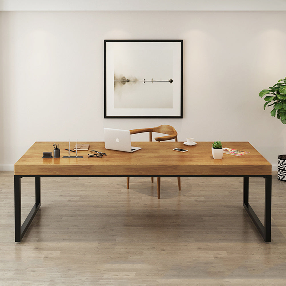 Set of 2 Metal Table or Bench Legs Frames Square Steel Base Stands, 90x71CM