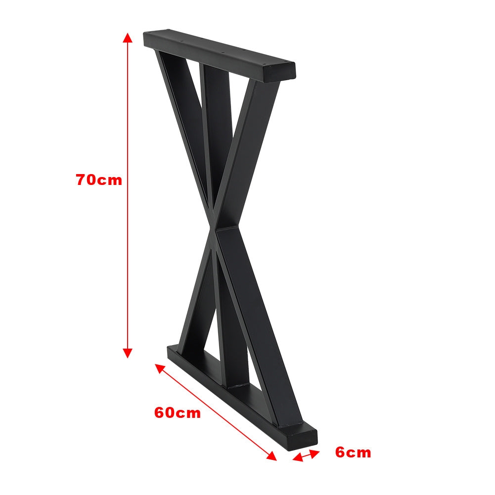 2pcs Black Metal Table Legs Industrial Table Legs