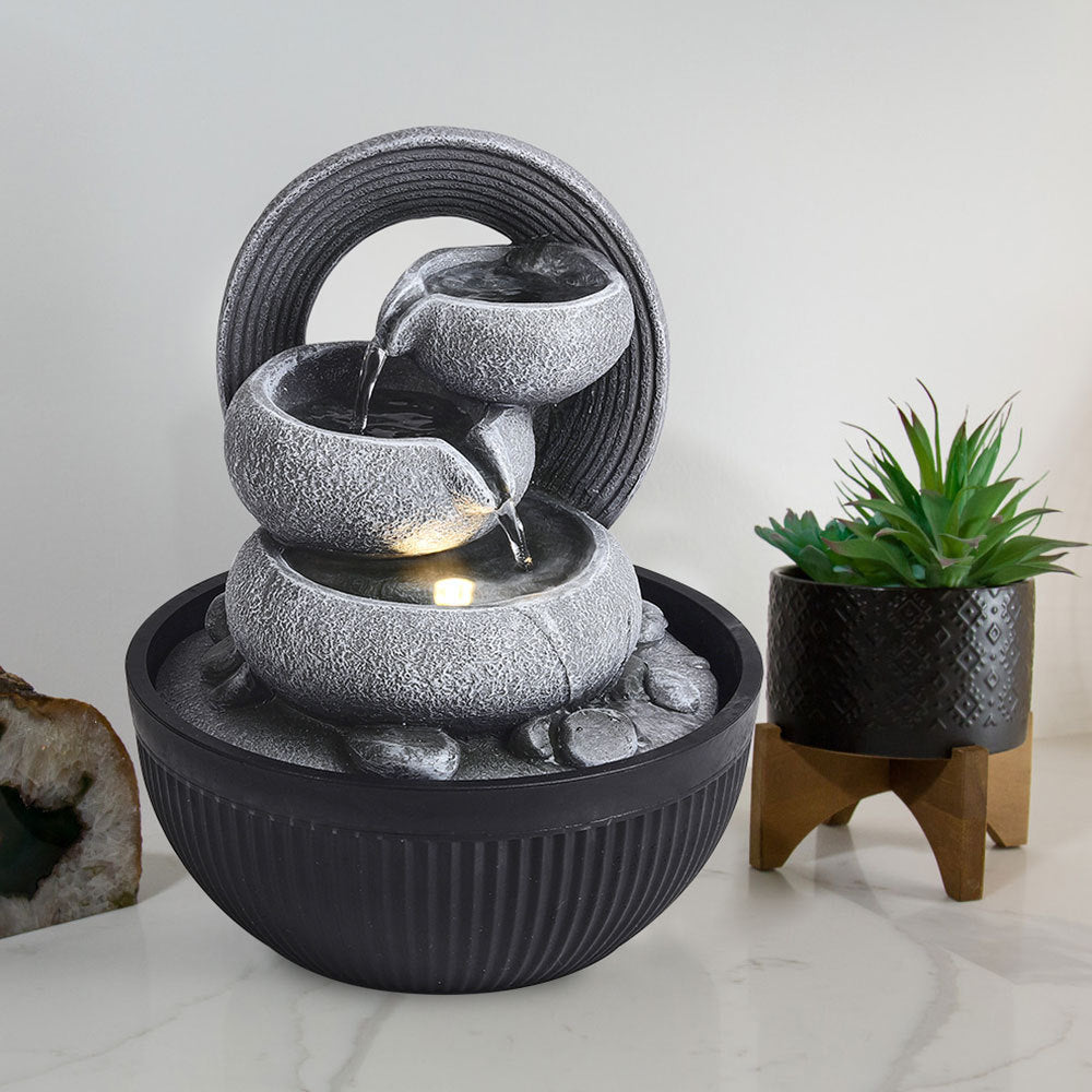 Garden Resin Fountain with LED Light