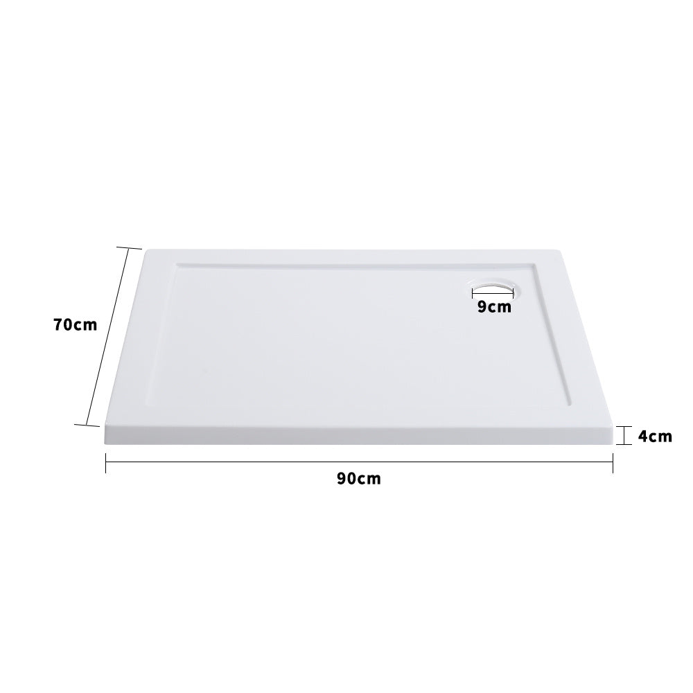 White 900x700mm Rectangular Shower Tray