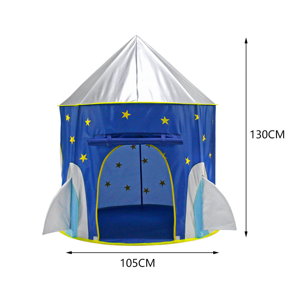 Children Kids Play Tent Rocket Shape Playhouse