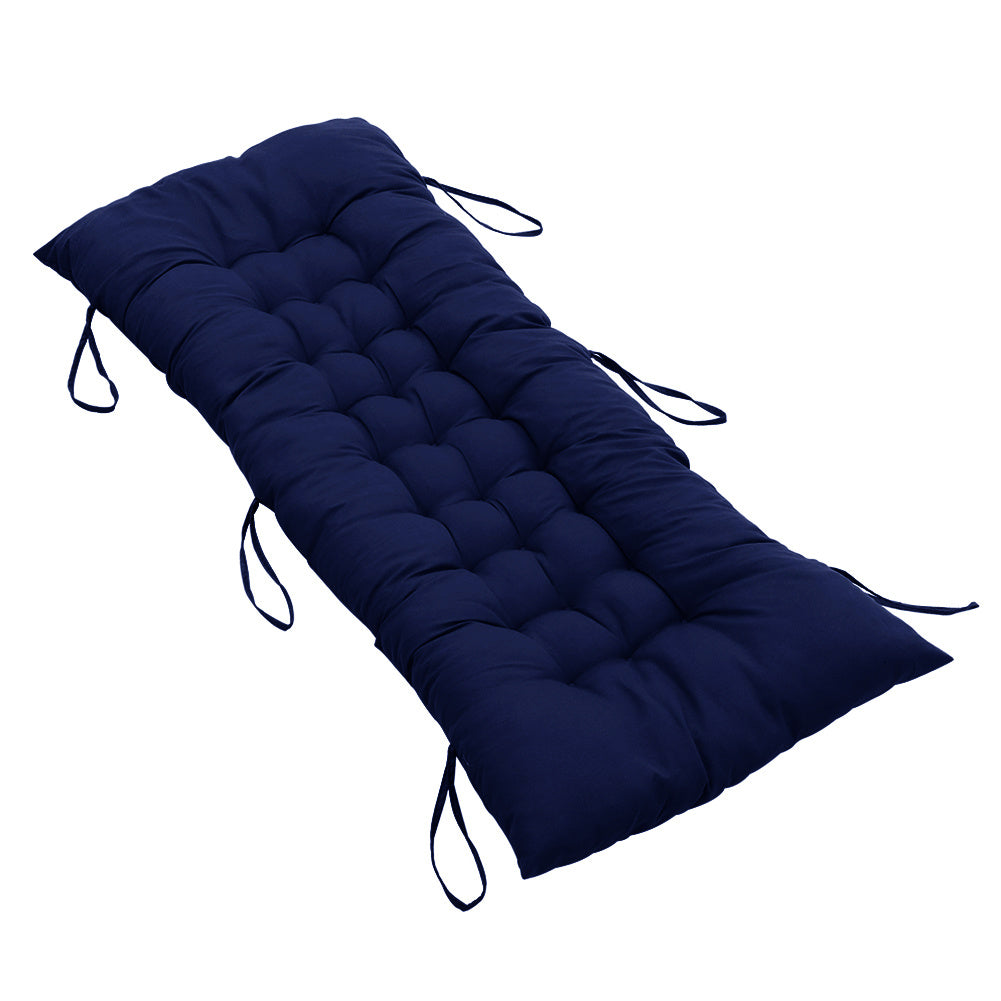 110cm Thick Soft Comfortable Chaise Lounge Chair Cushion, Blue