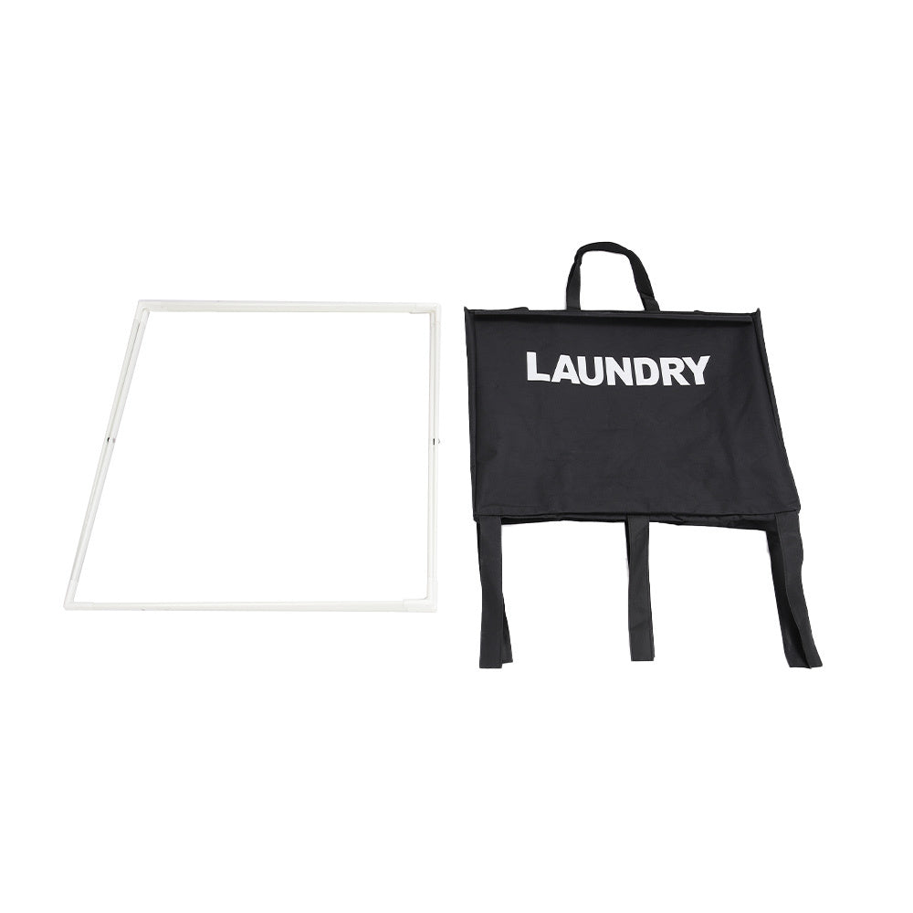 Black Large Foldable Folding Laundry Basket Washing Basket Lightweight