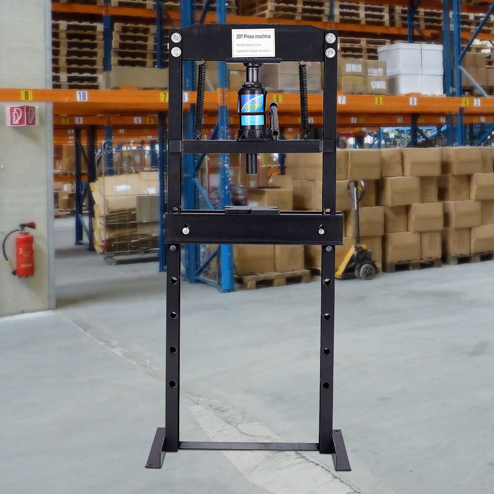 H Frame 20 Ton Hydraulic press, Black