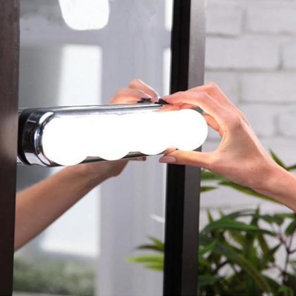 Makeup Dresser Mirror with 4 LED Bulbs Light