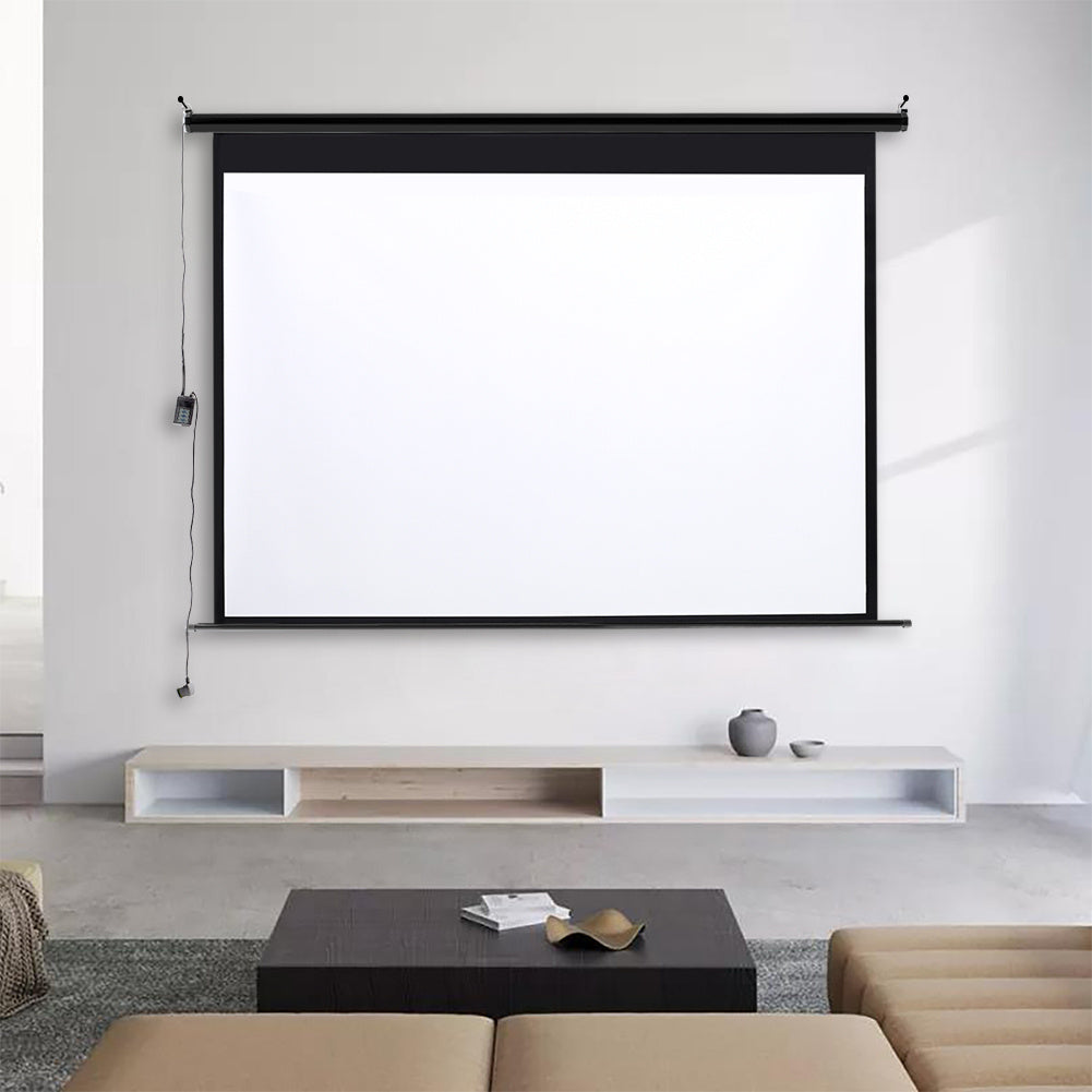 72 Inch HD Electric Pull Down Projector Screen