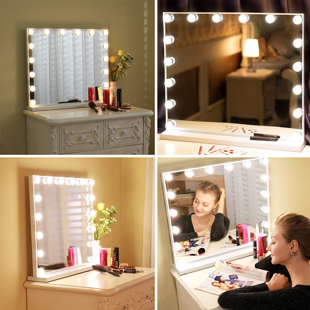 Large Makeup Dressing Table Mirror With LED Dimmable Lights