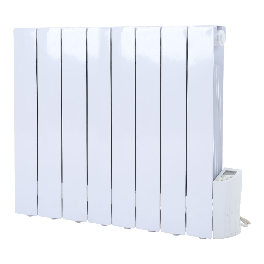 1200W Electric Oil Filled Radiator Space Heater With LED Screen And Timer, White