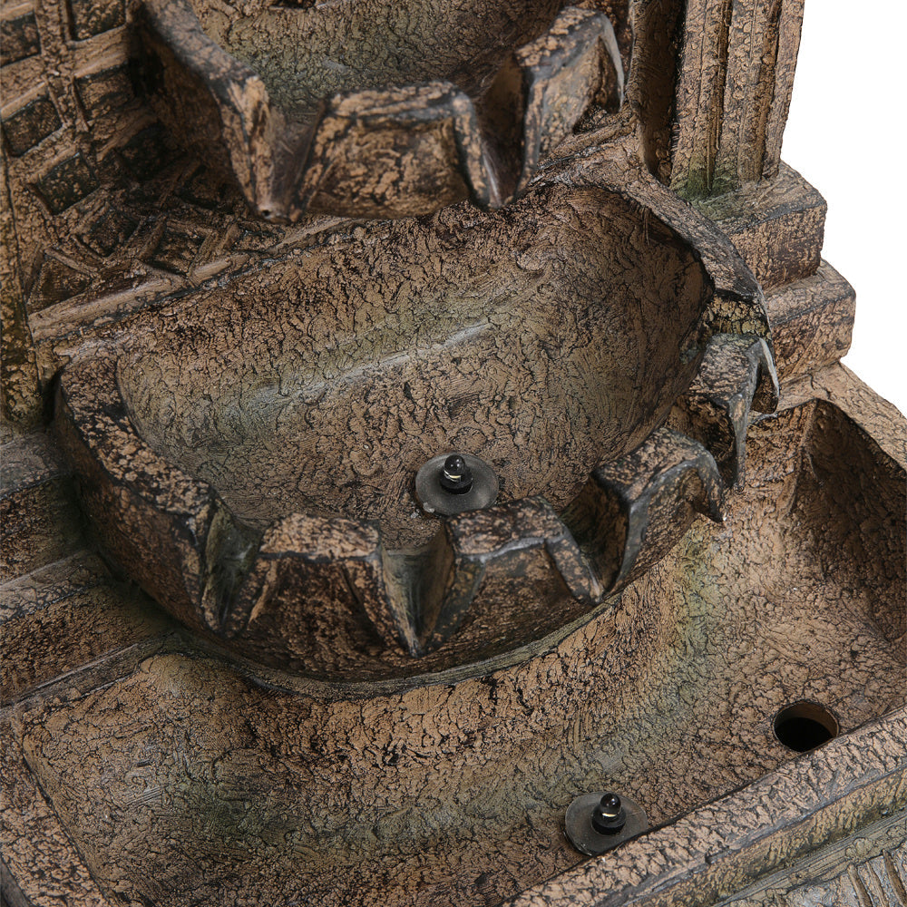 Outdoor Solar Powered Lion Water Fountain Decor