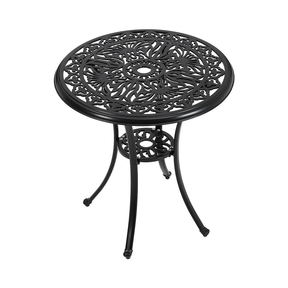 Round Patio Dining Table with Umbrella Hole