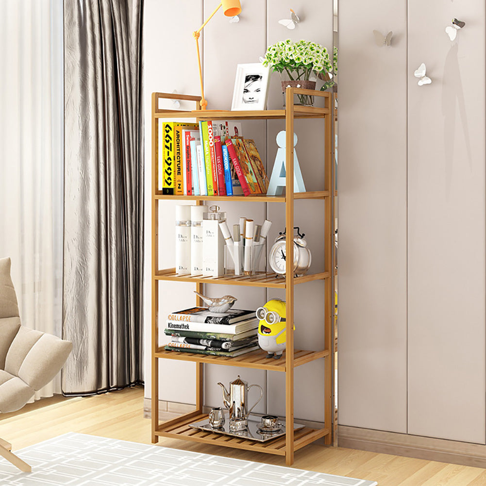 5 Tier Wood Bookcase Display Stand, 128x35x25CM