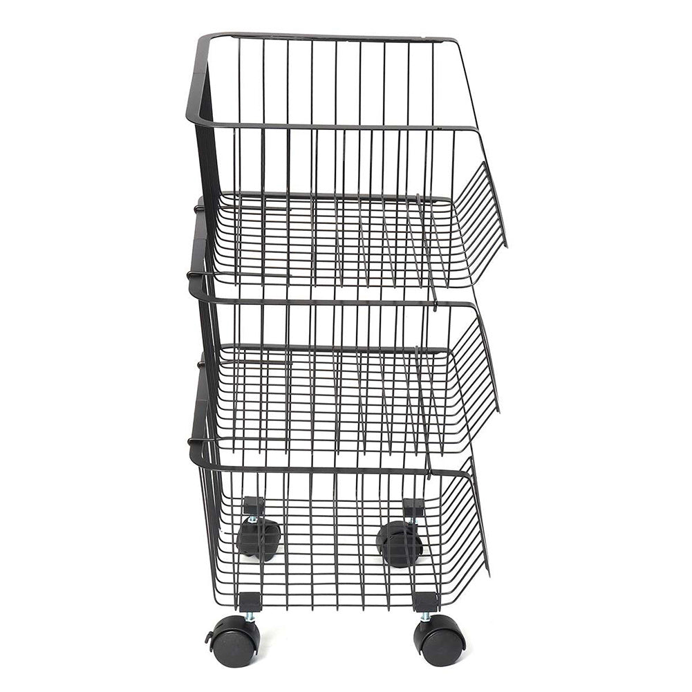 3 Tier Iron Wire Fruit Vegetable Basket Storage Unit