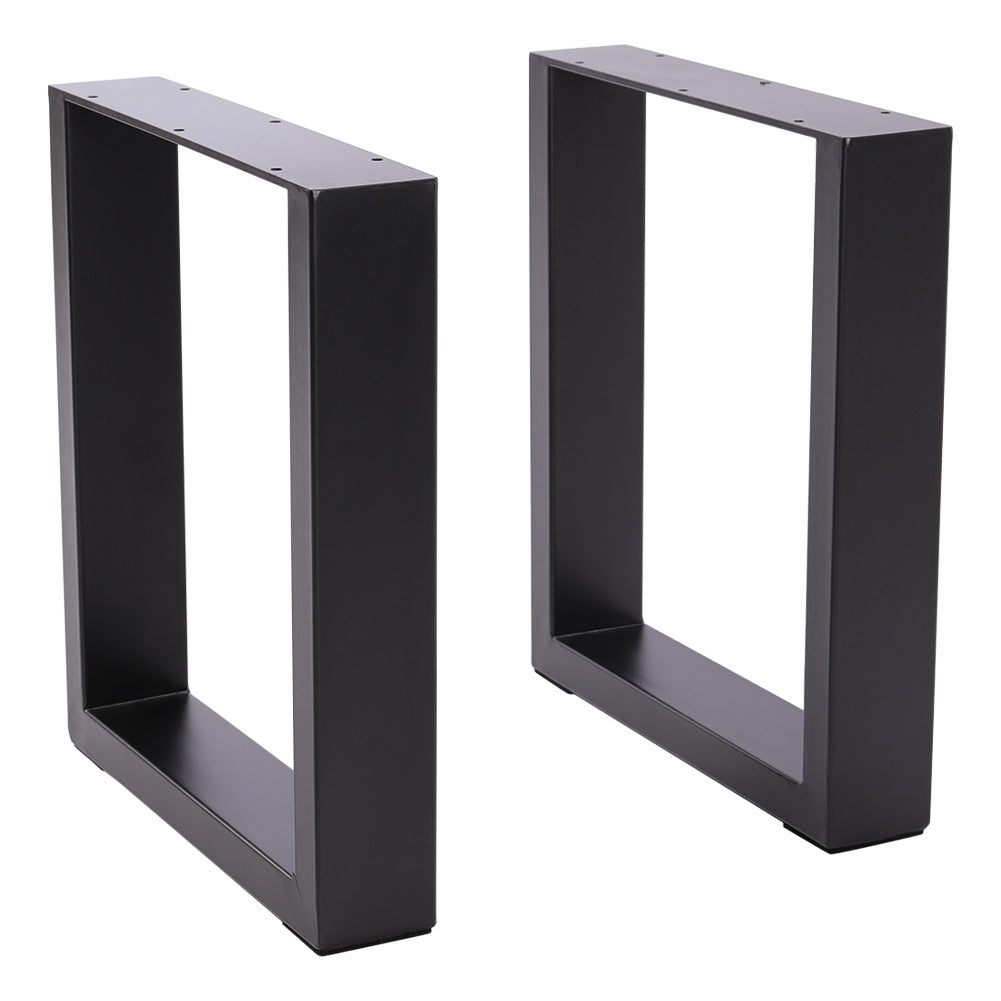 Set of 2 Metal Table / Bench Legs Frames Square Steel Base Stands, 80x71CM