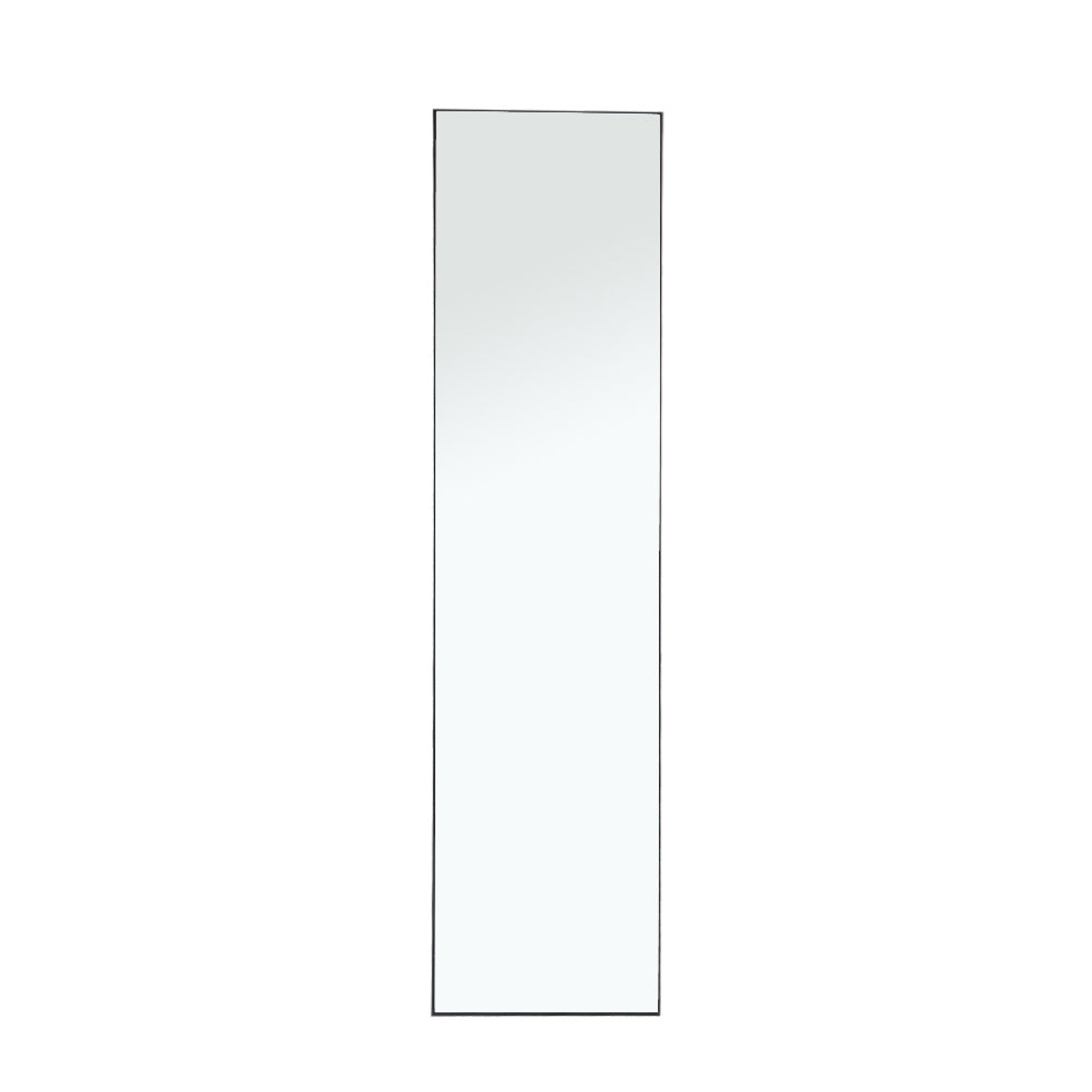 Metal Frame Over the Door Full Length Mirror Black