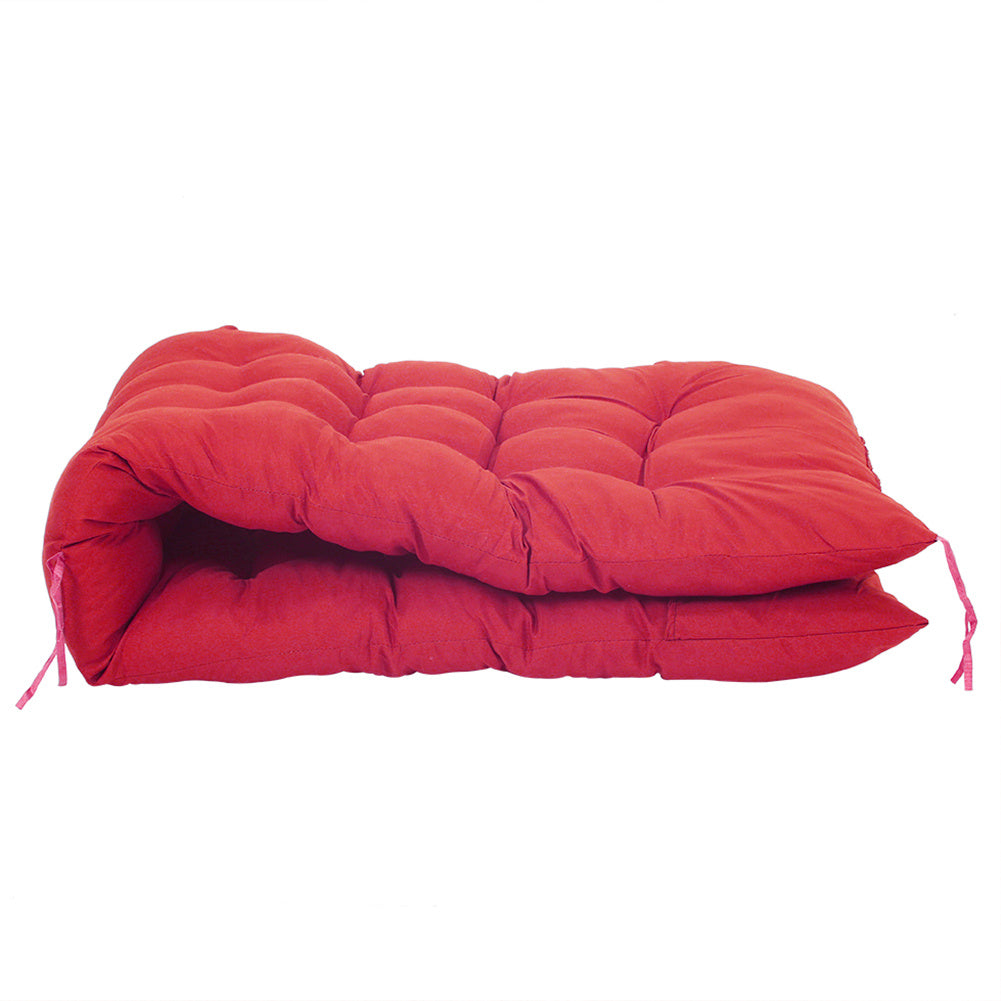 Sun Lounger Cushion Pad Garden In/Outdoor Recliner Chair Seat Pads,Red