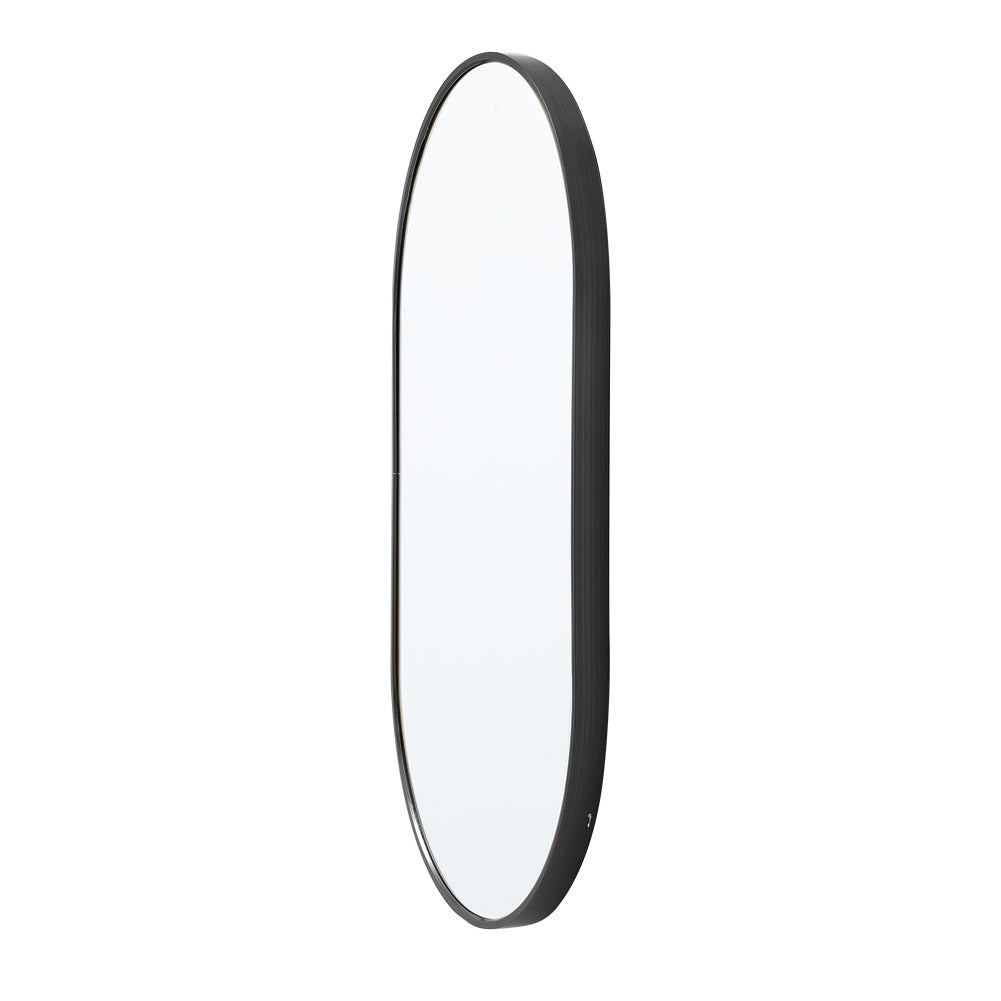 Black 70cm Oval Bathroom Vanity Mirror Wall Mirror