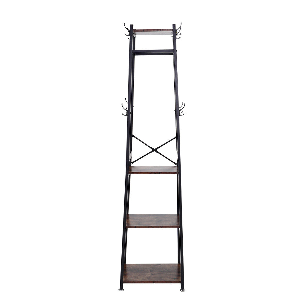 Direct Industrial Style Clothing Rack with 4 Tiers of Shelve