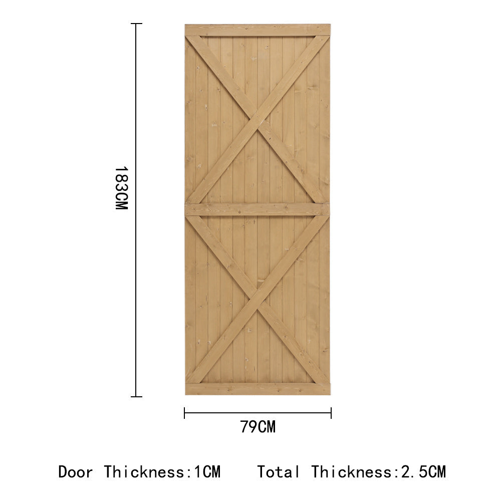 Garden Flat Top Pine Door Kit with Deadbolt