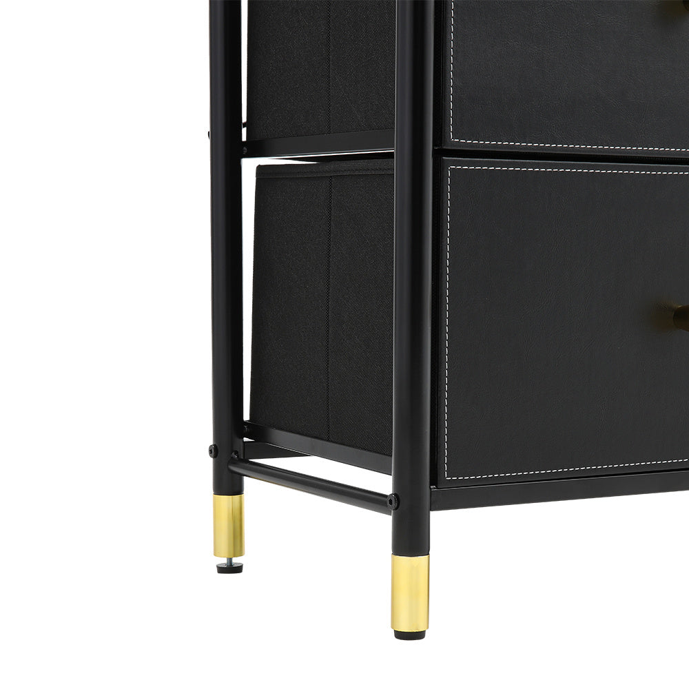 Black 6 Drawer Plastic Storage Cabinet