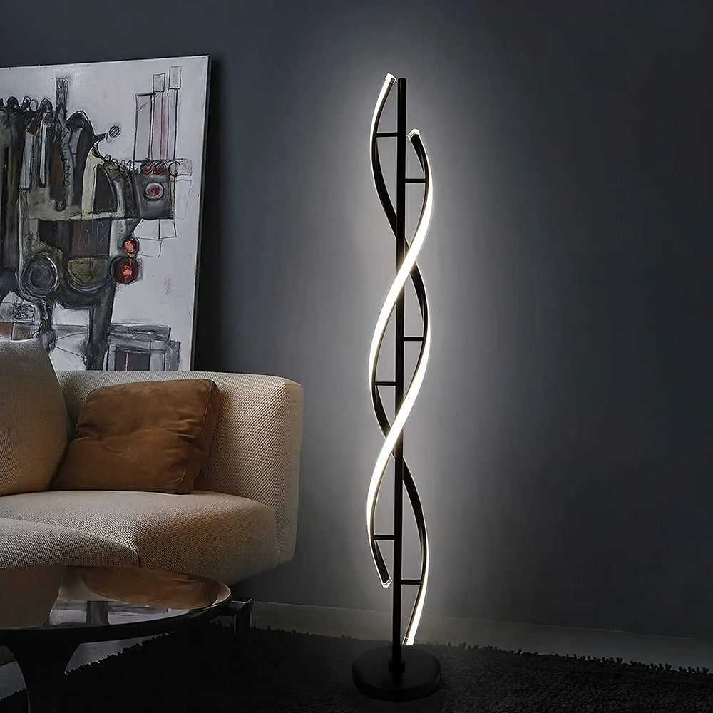Black 60W Modern LED Floor Lamp for Living Room