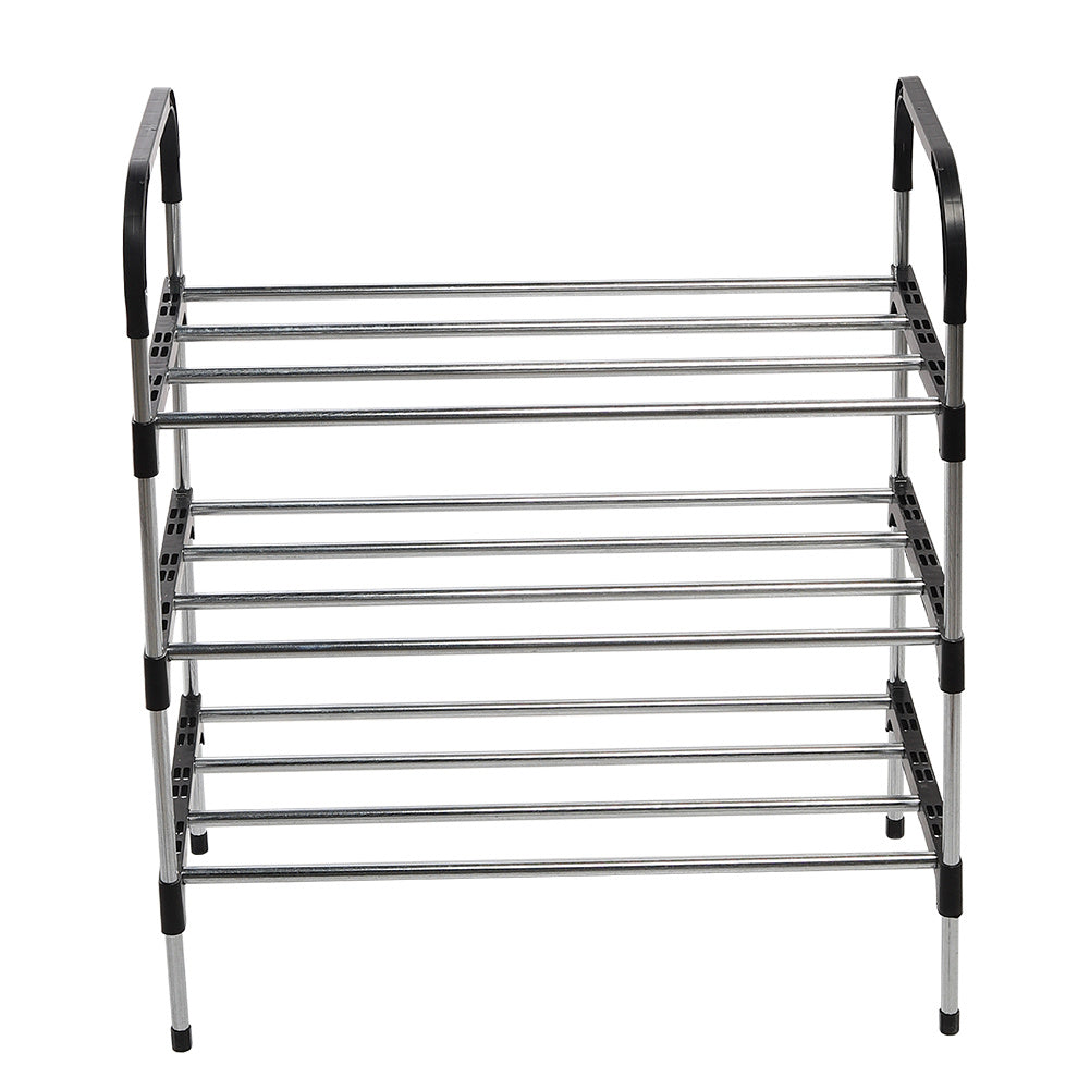 3 Tier Metal Shoe Rack Shoe Storage Stand Organiser