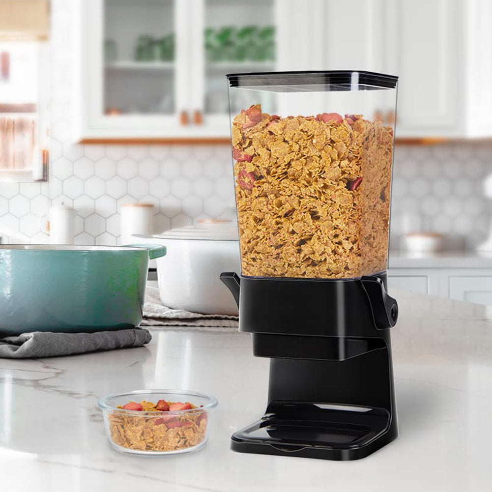 Black Cereal Nuts Storage Container Dispenser for Kitchen