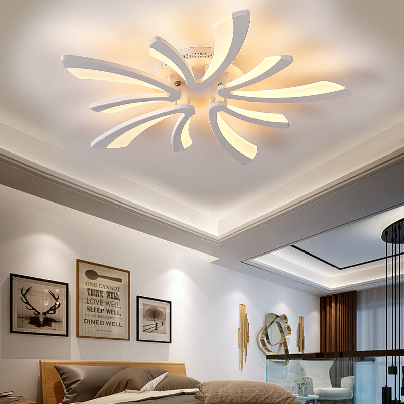 Modern V Shape LED Chandelier Ceiling Light , 5 Head Dimmable
